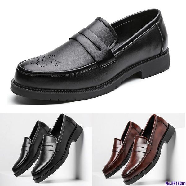 

dress shoes men brogue style paty leather wedding oxfords formal, Black