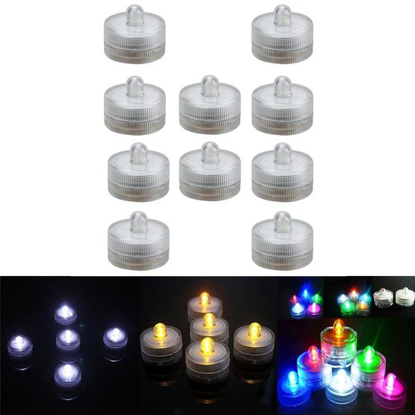 

10pcs flameless flickering battery led tea light candles submersible waterproof