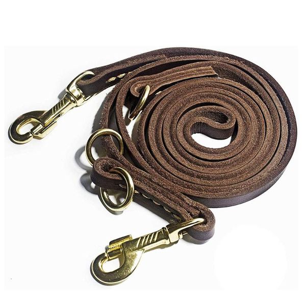 

dog collars & leashes hands leash multifunctional strong durable genuine leather 8ft training for small medium large pets