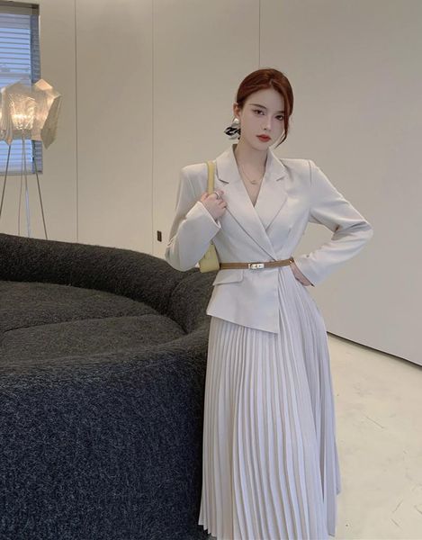 

casual dresses dress female gentle wind of autumn fund charge show thin waist long sleeve pleated restoring ancient ways, Black;gray