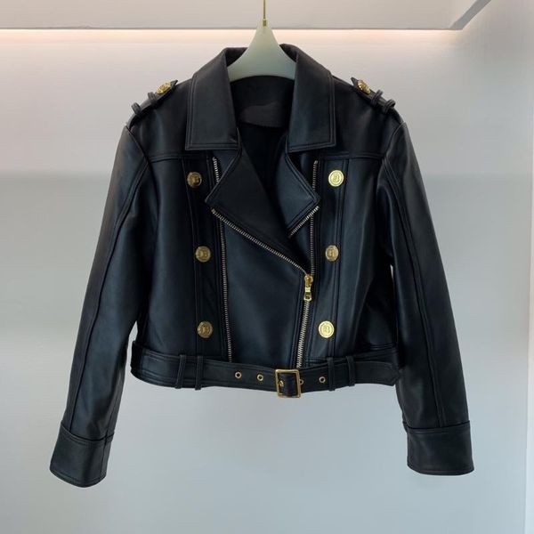 

women's jackets autumn winner women genuine leather black jacket coat for female overcoat outerwear gdnz 8.05, Black;brown