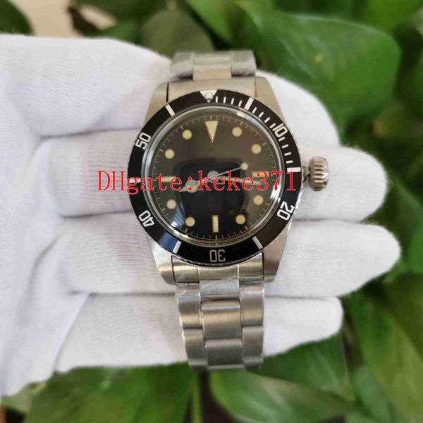 

bpf watch classic 40mm 1961 vintage 5512 5513 stainless no calendar black maxi dial asia 2813 movement mechanical automatic mens watch watch, Slivery;brown