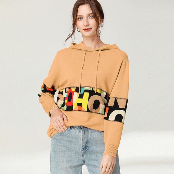 

women's sweaters lady hooded knit pullover autumn winter plus size casual women knitted warm sweater oversized, White;black