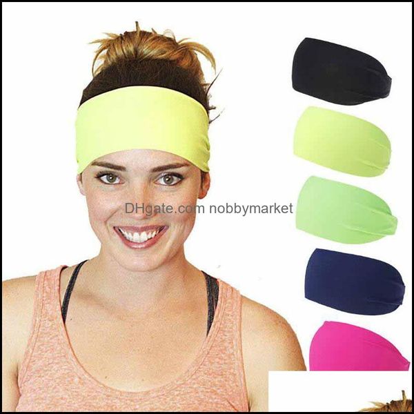 Headbands jóias de cabelo beisebol esportes esportes mulheres homens softball futebol faixas de time suor yoga fitness moda aessies entrega de gota 20