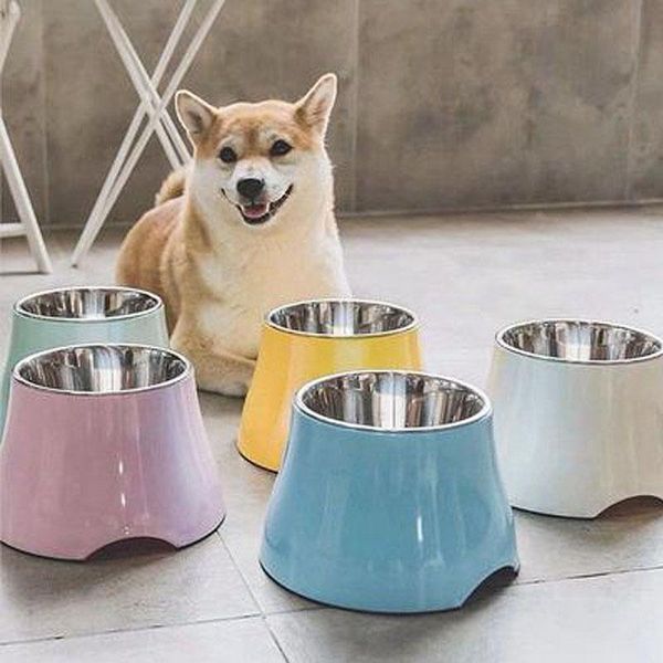 

cat bowls & feeders pet bowl stainless steel non-slip food dog high-foot feeder medium and small drinking