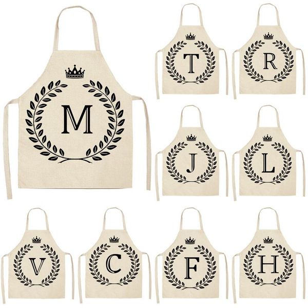 

aprons black and white letter pattern child apron customizable barista alpaca house cleaning for home kitchen master