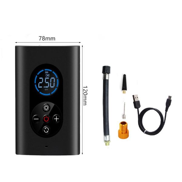 

bike pumps smart tire inflator 150psi automatic usb charging wireless car pump with led lighting digital air for ball