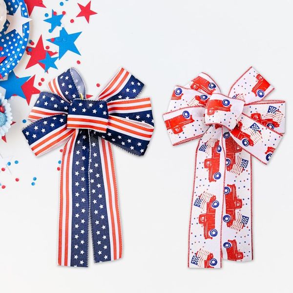 

party decoration bow-knot hanging usa independence day pendant door wall garland ornaments home decor bow gift festive supplie