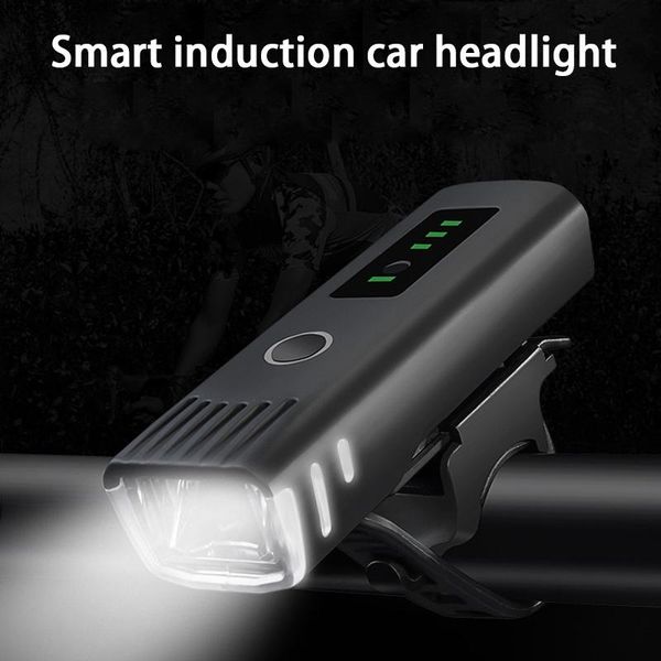 

bike lights bicycle intelligent sensitive design headlight waterproof glare light usb fast charging sense the surrounding