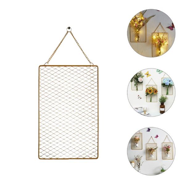 

hooks & rails 1pc nordic style jewelry mesh display board earring hanging (golden)