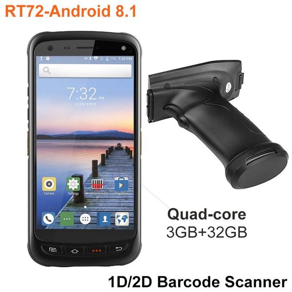 

handheld pda quad-core android 8.1 scanner terminal barcode 2d 4g wifi zebra bar code reader data collector scanners