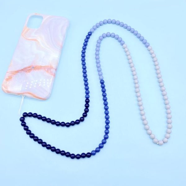 

european and american fashion decoration men women gradient color spring summer multi-color mobile phone chain chains, Silver