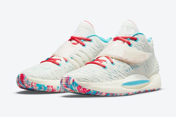 

2022 kd 14 aunt pearl shoes for sale dc9379-600 boys men women pink basketball shoe store outlet us7-us12