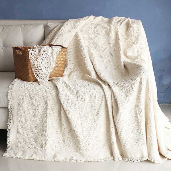 

soft sofa blanket camping picnic mat travel throw blankets with tassel knitted air conditioning towels bed plaid tapestry