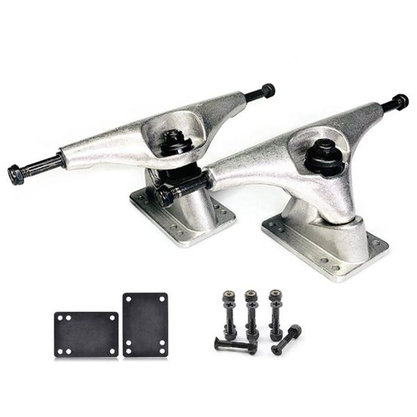 

6.25inch silver surf skateboard truck skate longboard fish board long steering bracket skateboarding
