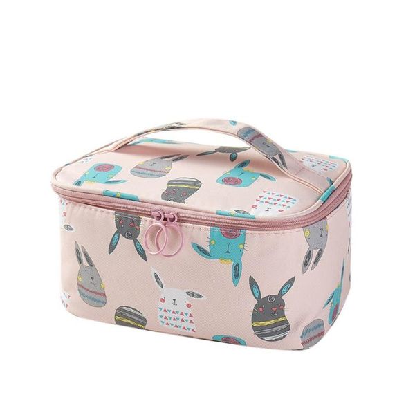 

portable travel cosmetic bag organizer multifunction case with double zipper toiletry bags & cases