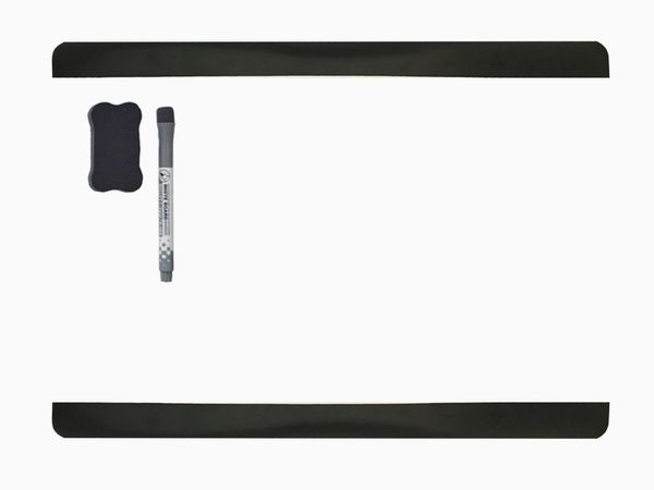 

whiteboards magnetic chalkboard calendar white board a4 smart dry erase for kitchen & office stickers message board[long side][black]