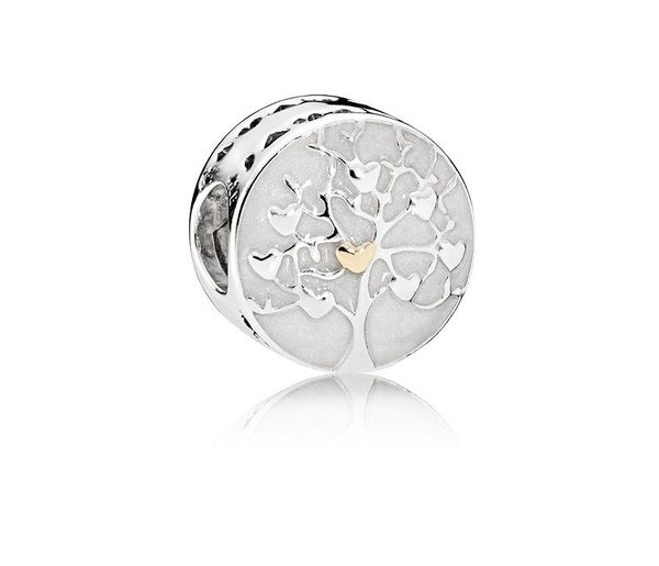 

fit pandora charm bracelet european family tree round enamel silver charms beads diy snake chain for women bangle necklace jewelry, Black