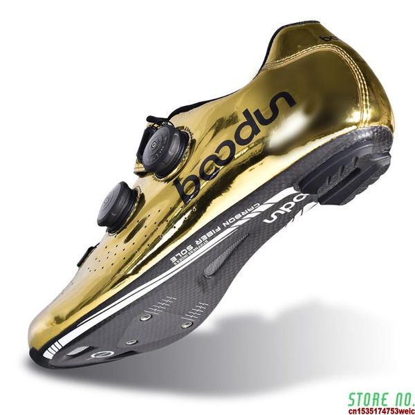 

tyrant gold road cycling shoes bike self-locking carbon fiber ultralight professional bicycle racing footwear, Black