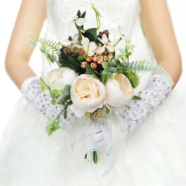

wedding flowers artificial bouquets hand made flower crystal bridal for decoration