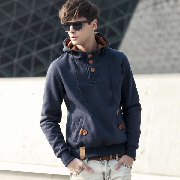 

men's hoodies hooded sweater, Black