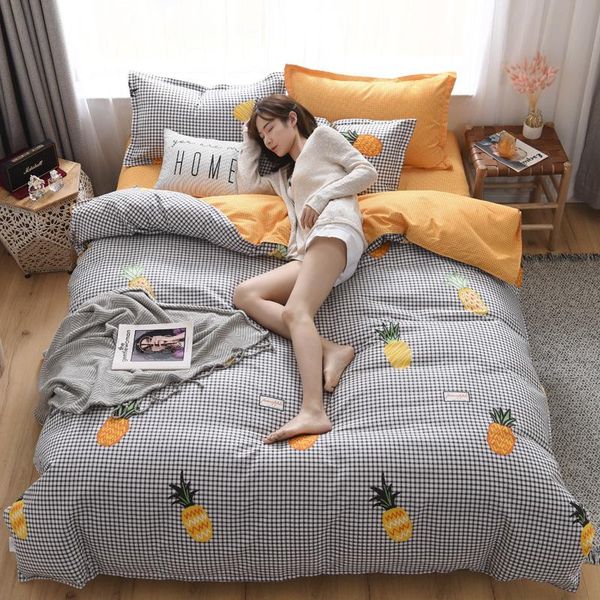 

bedding sets kotudenavy duvet cover solid color pure cotton quilt both sides design universal set bedclothes +pillowcase