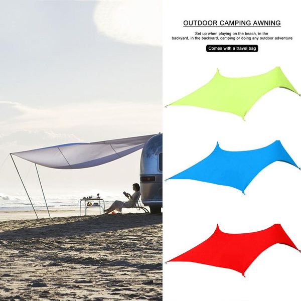

multifunction canopy beach tent awning waterproof tarp shade ultralight outdoor camping hammock rain sun shelter tents and shelters