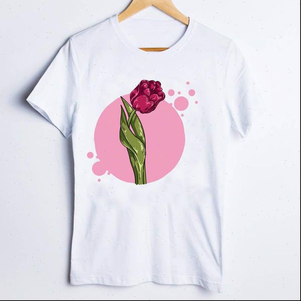 

tees print cartoon sweet love women t shirts floral flower 90s style clothes lady clothing female womens, White