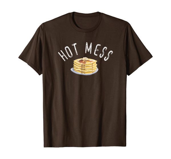 

mess pancakes - funny gift meme breakfast t-shirt, White;black