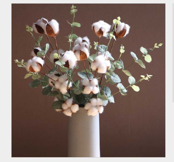 Fiori decorativi ghirlande 1 bundle fiorgo fiorista di cotone romantico fiore nuziale per decorazioni per la casa piante finte a grana artificiale