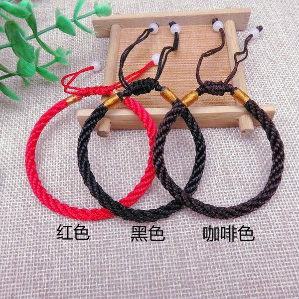 

link, chain hand-knitted couple lucky red bracelet blessed charm rope, Black