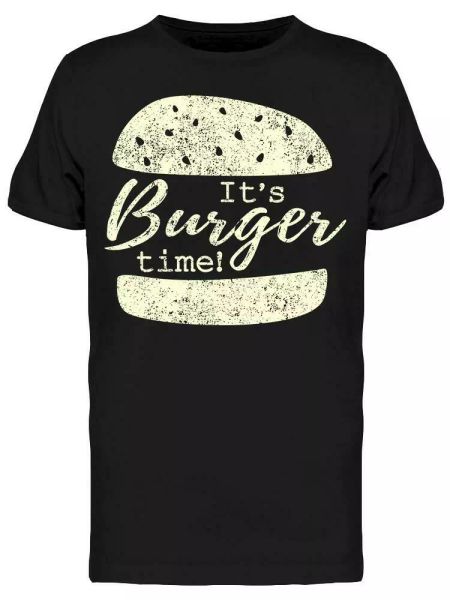 

burger lettering graphic tee men's -image by shutterstock, White;black