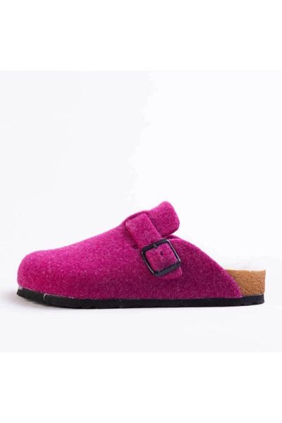 

slippers female anatomical buckled fuchsia home slipper, Black