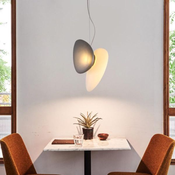 

pendant lamps personality imitation cobblestone glass lamp nordic creative restaurant bar chandelier simple bedroom window porch light