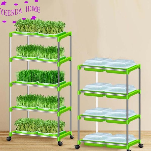 

planters & pots 1 set garden nursery pot support soilless cultivation shelf seedlings sprout hydroponic bean vegetable tray bracket
