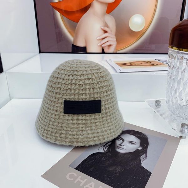 

stingy brim hats 21 spring autumn winter ladies woolen temperament warm street bucket hat, Blue;gray
