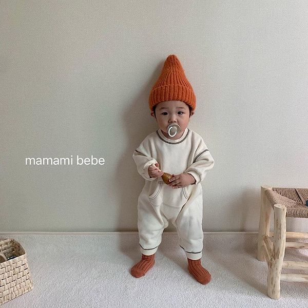 

rompers korean style spring baby girls boys romper solid color jumpsuit born cute outwear kids clothes e1011 47qg, Blue