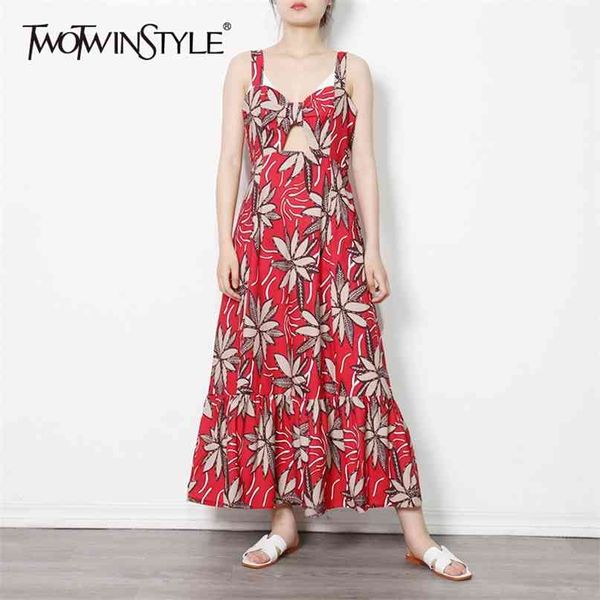 

red hollow out sling dress for women square collar sleeveless high waist midi dresses female fashion clothing 210520, Black;gray