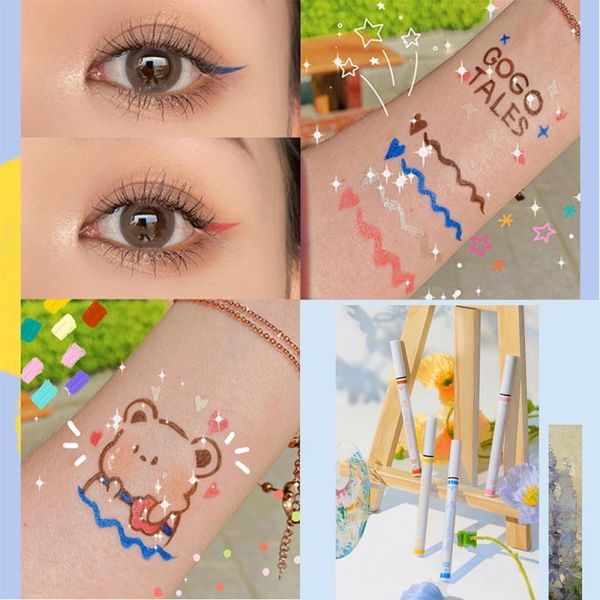 

eyeliner gogotales 4 colors liquid long lasting non-smudge waterproof sweat-proof quick-drying non-discoloring pencil