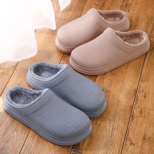 

slippers 2021 women's winter plush flat indoor casual warm shoes, Black