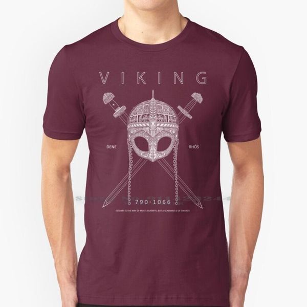 

men's t-shirts viking design t shirt 100% pure cotton sword history dane danish norse nordic helmet soldier war creative trending, White;black