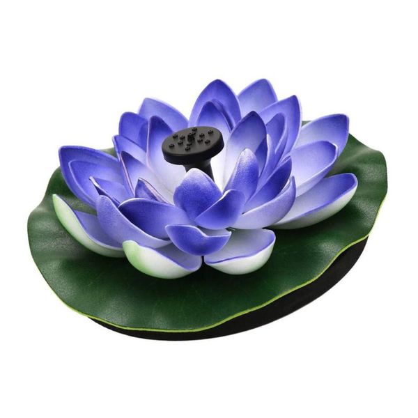 

1pc garden pond lotus fountain decor solar scene adornment decorations