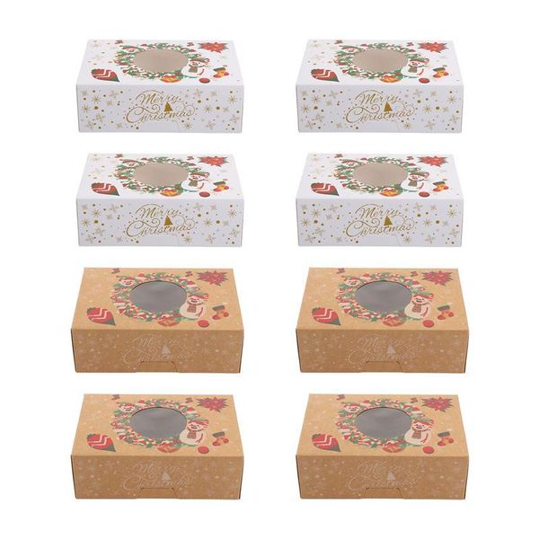 

gift wrap 12pcs christmas cake boxes packaging organizers cases (large)