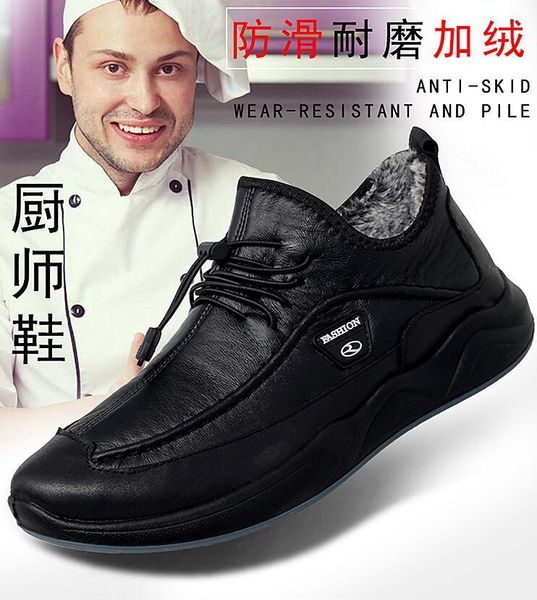 

boots plush warm men casual shoes winter snow boot pu waterproof cook tracking outdoor soft bottom walking sneakers strong, Black