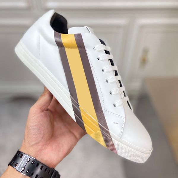 

men's shoes scasual sneaker high-end sportswear shoe imported cowhide color stitching us38-44, Red;white