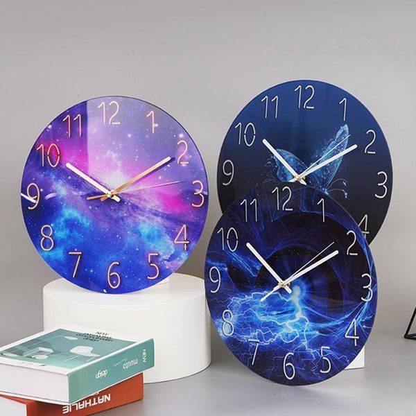 

wall clocks glass clock modern design quartz home living simple room watches decor reloj pared
