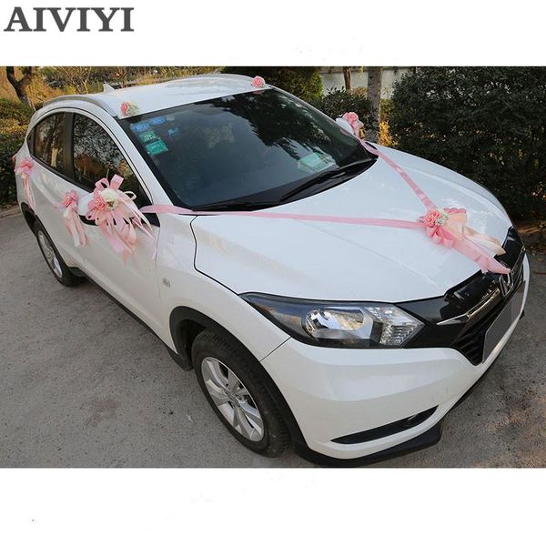 

artificial flower ribbon bow rose gypsophila wedding car decoration 4 colors optional festival party decorative flowers & wreaths