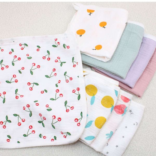 

born baby gauze saliva towel cotton handkerchief small square feeding summer thin super soft, White