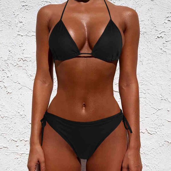 

summer 2uds women's bikini swimsuit suit bra side ring thong 2021