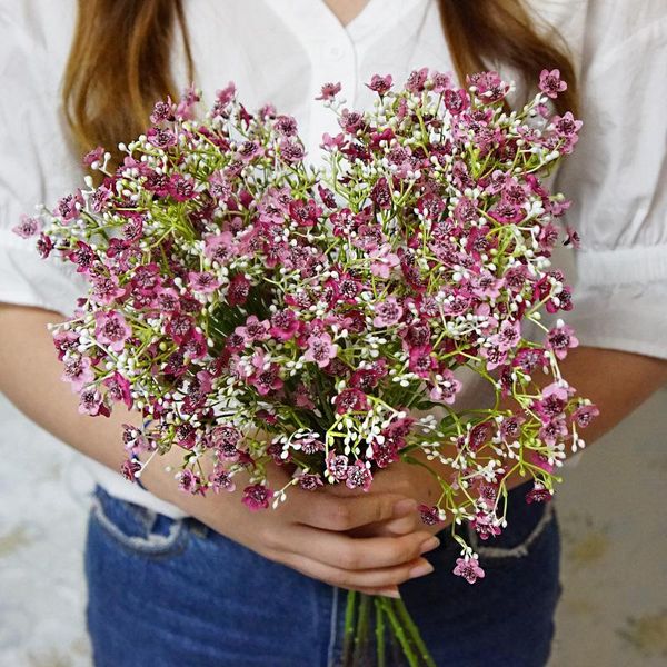 

decorative flowers & wreaths 1pc gypsophila artificial bridal bouquets wedding party decoration fake flower plants